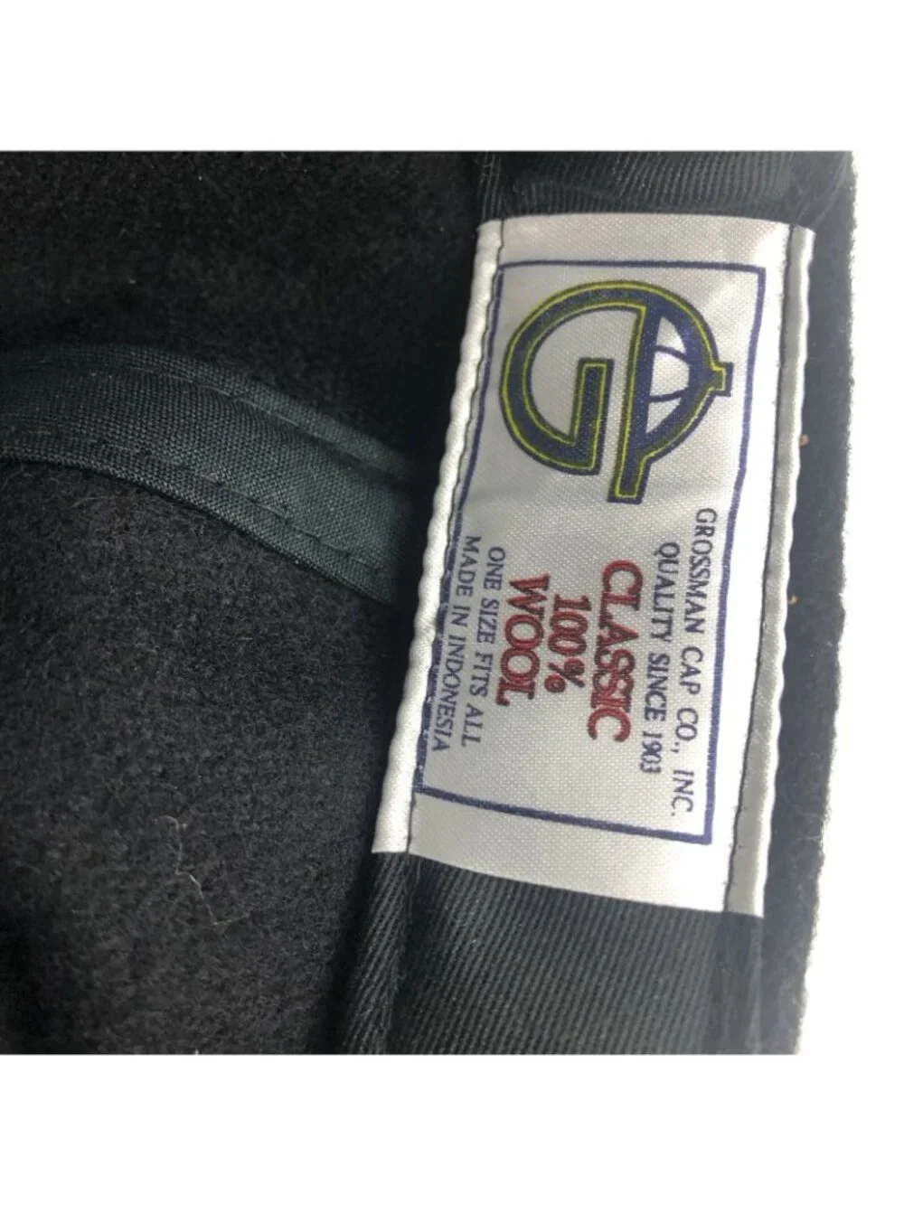 GROSSMAN 100% WOOL Cap Black with Leather Suede bill trucker hat adjustable